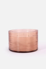 Ripples Cylinder Candle · Coral