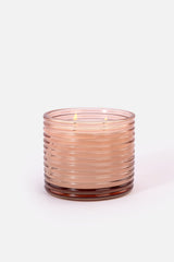 Ripples Cylinder Candle · Coral