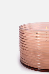 Ripples Cylinder Candle · Coral