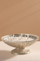 antique silver heirloom candle