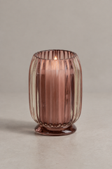 Flute Ribbed Jar Candle Blush