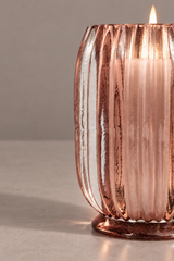 Flute Ribbed Jar Candle Blush