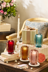 Flute Ribbed Jar Candle Blush