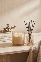 Ripples Cylinder Candle & Diffuser · Sunflare · Gift Set of 2