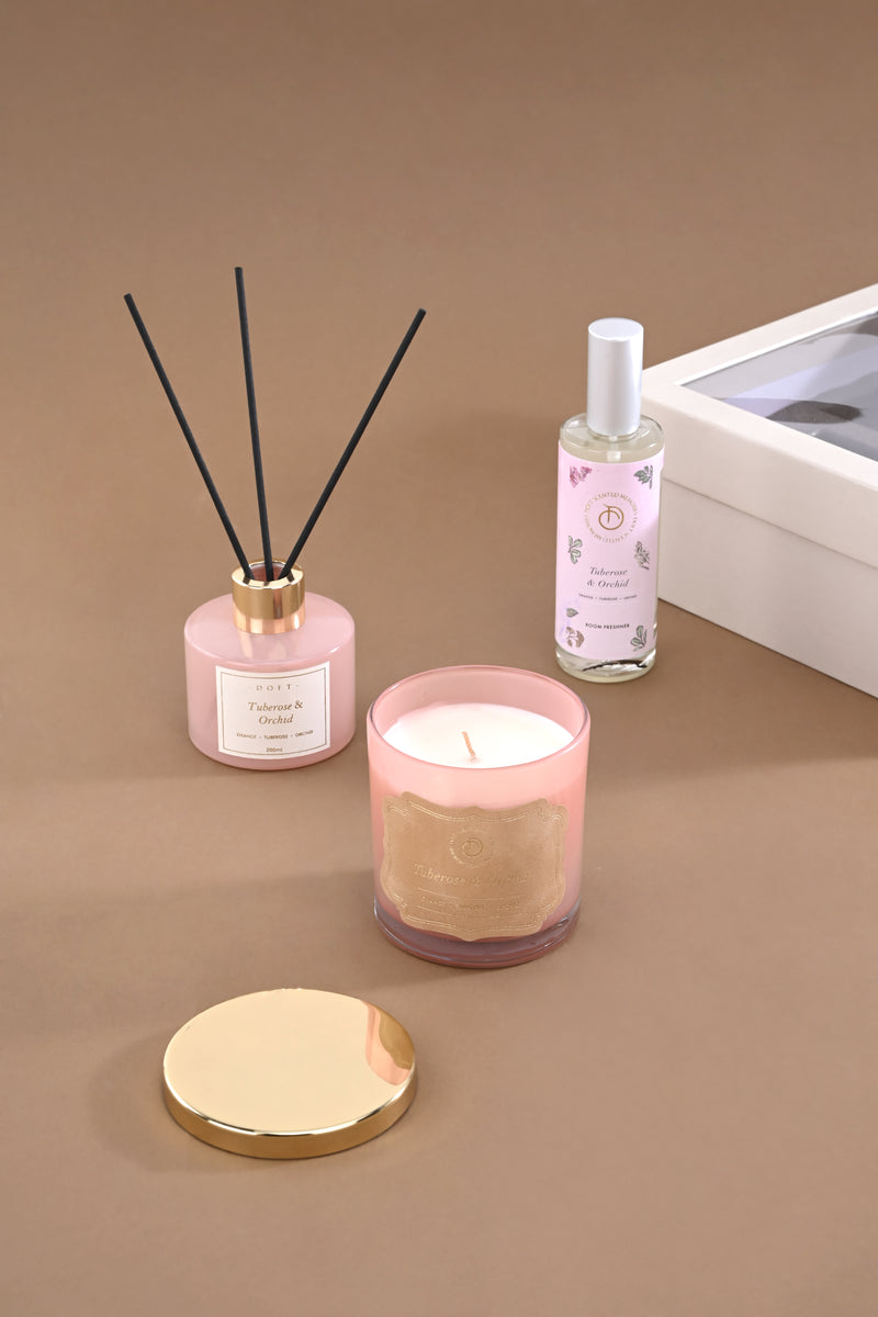Fragrant Oasis Gift Set | Tuberose & Orchid | Scented Candle
