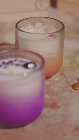 Amethyst & Citrine Candles - Crystal Energy | Set of 2