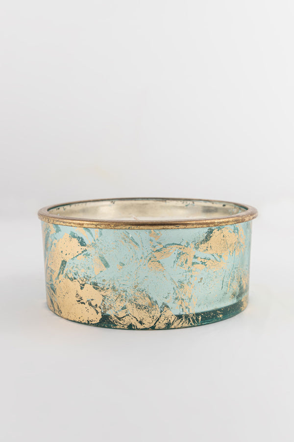 Aqua Foiled Flat Bowl | Scented Candle