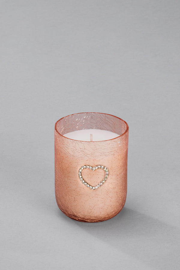Embrace Bejeweled Glass Candle | Sacred Hearts