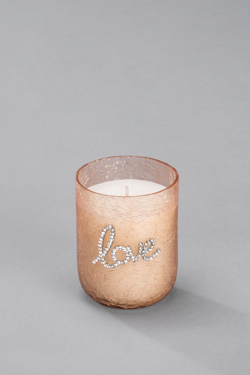 Embrace Bejeweled Glass Candle | Love