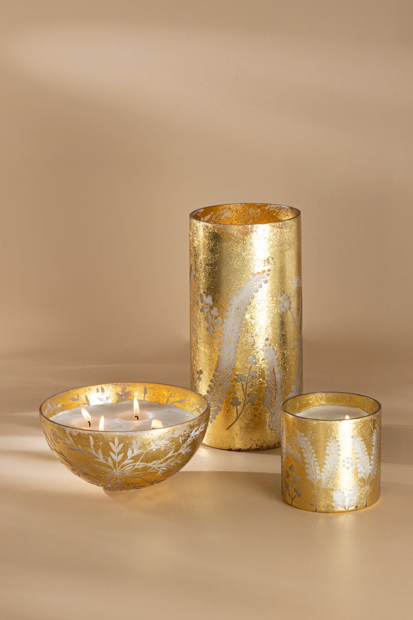Gilded Fleurette Set Of 3 | Gold | Scented Candle