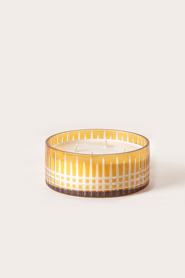 Royal Multi-Wicked Flat Bowl Amber | Scented Candle