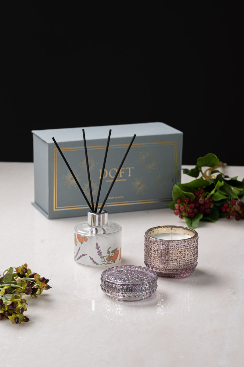 Diffuser & Trinket Jar candle set | Lavender Breeze | Scented Candle