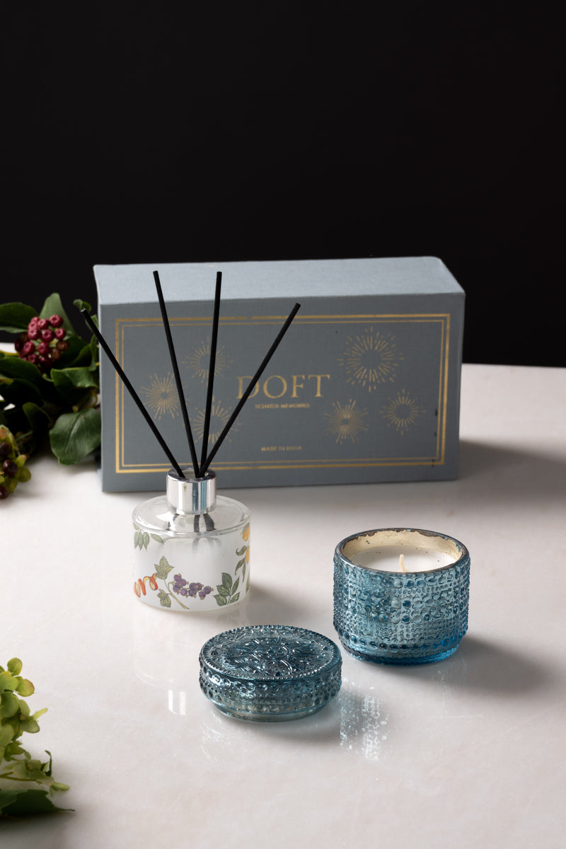 Diffuser & Trinket Jar candle set | Orange Cassis | Scented Candle