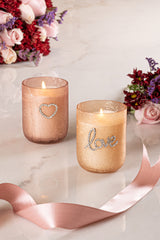 Embrace Bejeweled Glass Candle | Love