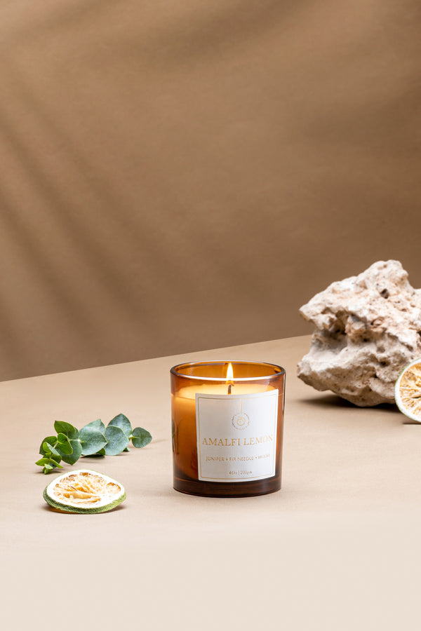 Amalfi Lemon Jar Candle | Citrine | Scented Candle