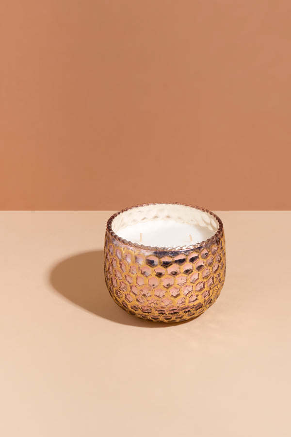 Honeycomb Small Cylinder | Rose Gold | Scented Candle