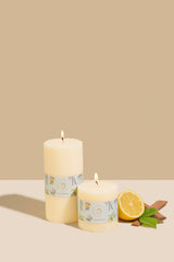 Venetian Bergamot - Pillar Candle | Yellow
