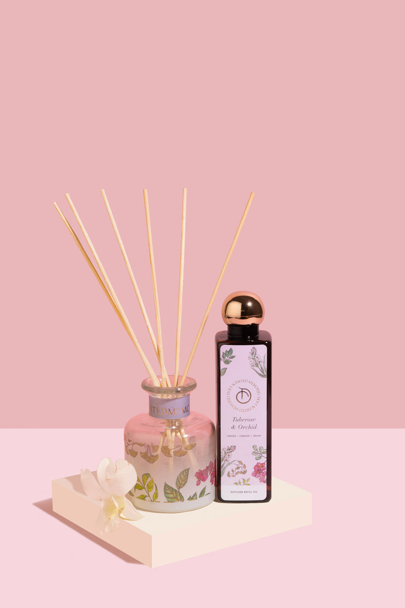 Scented Reed Diffuser Set | Tuberose & Orchid