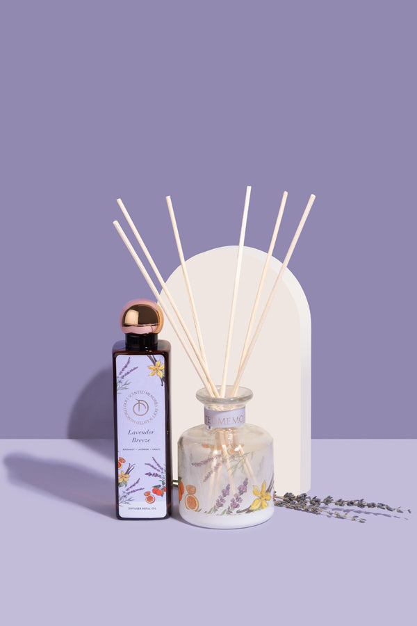Scented Reed Diffuser Set | Lavender Breeze