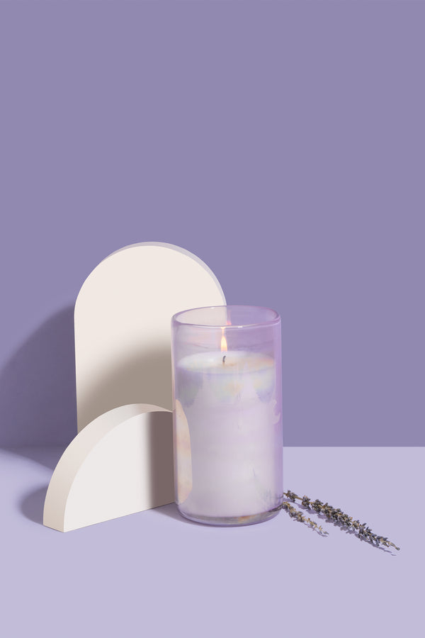 Scented Lustre Cylinder Candle | Lavender Breeze