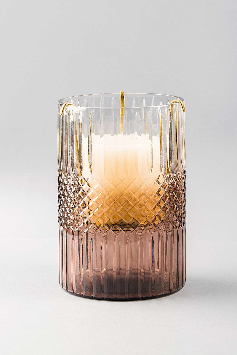 Royal Cut - Glass Hurricane | Scented Candle | Onyx