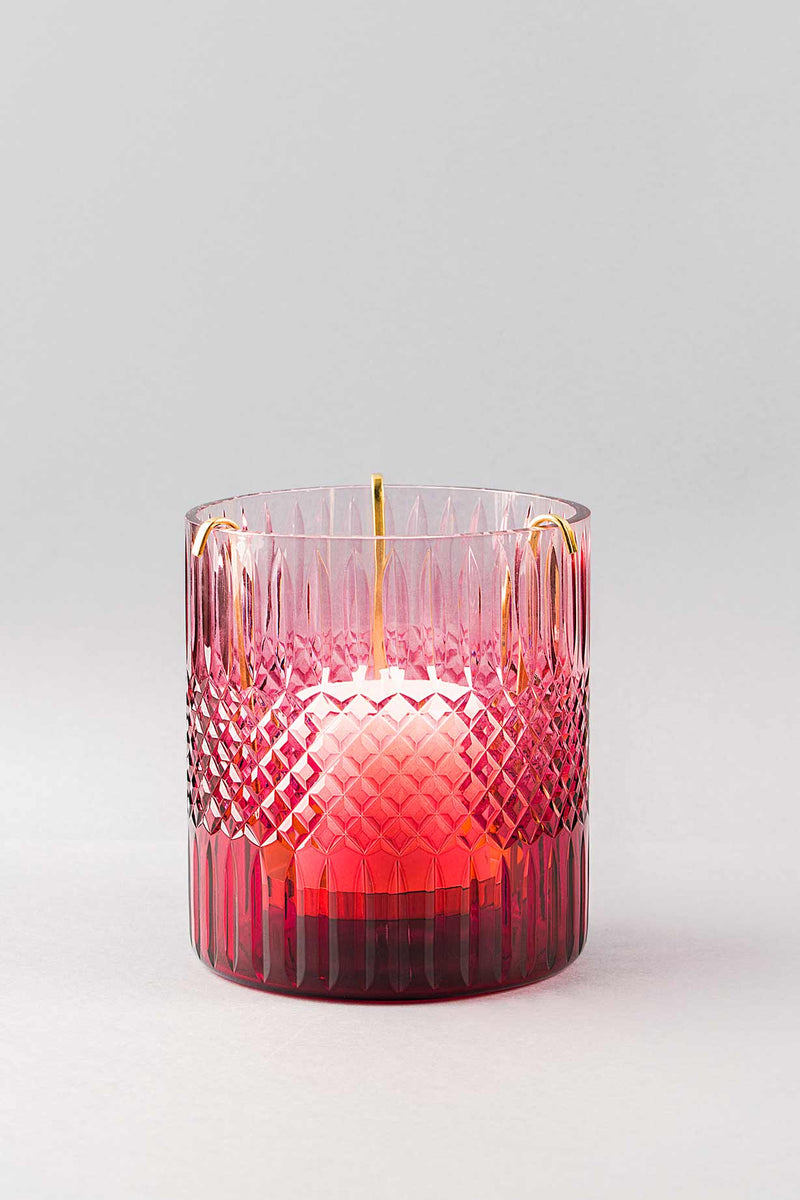 Ruby Gem Collection Glass Candle : Love