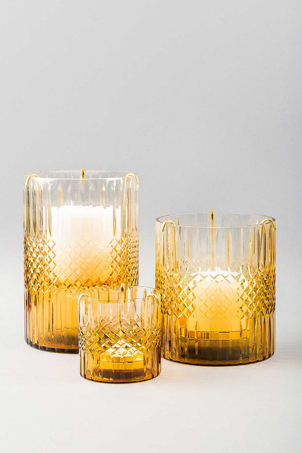 Royal Cut - Glass Hurricane | Scented Candle | Amber