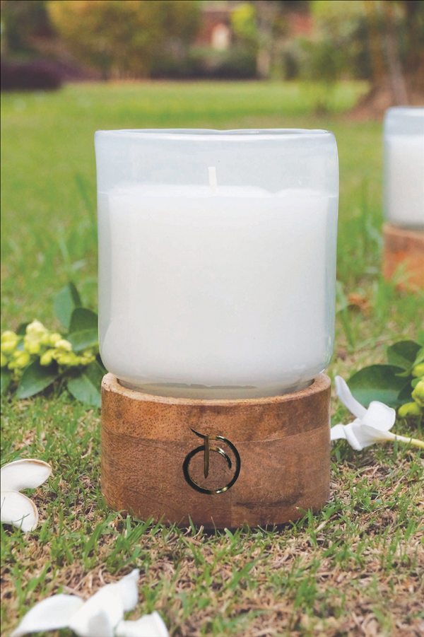 Citronella Scented Candle | White