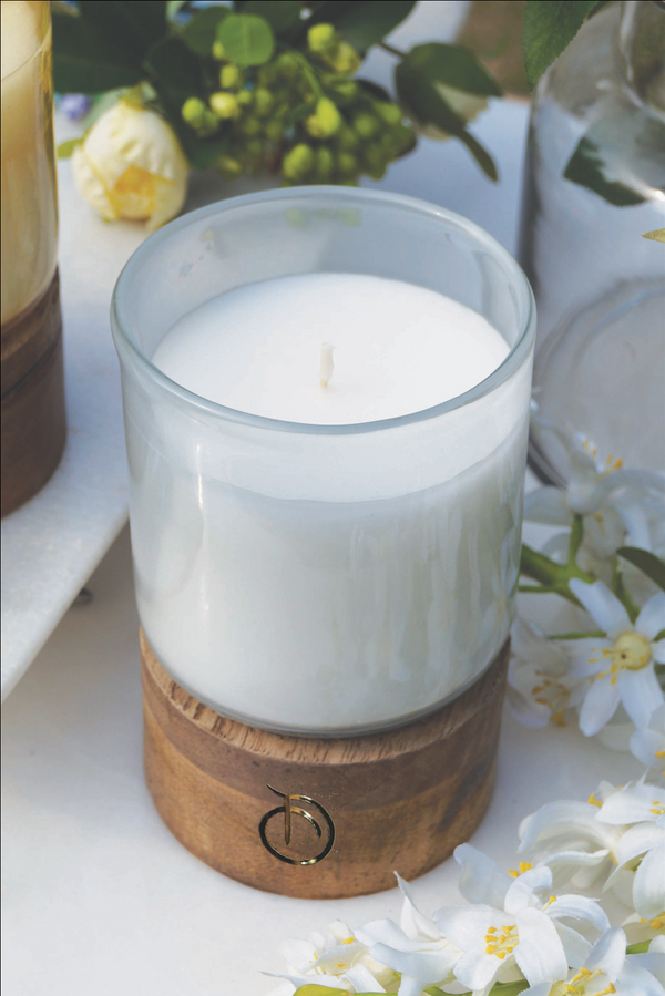 Citronella Scented Candle | White