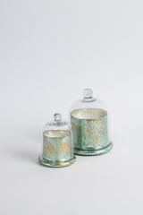 Aqua Foiled Bell Jar | Scented Candle