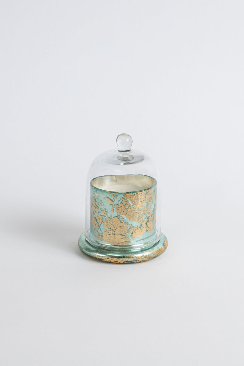 Aqua Foiled Bell Jar | Scented Candle