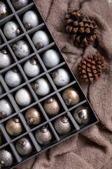 Ornament | Gold, Silver and Milky | Set of 48