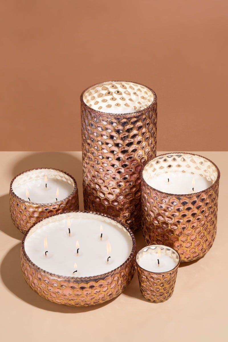 Glint Collection | Gold Decor | Scented Candles | Set of 4
