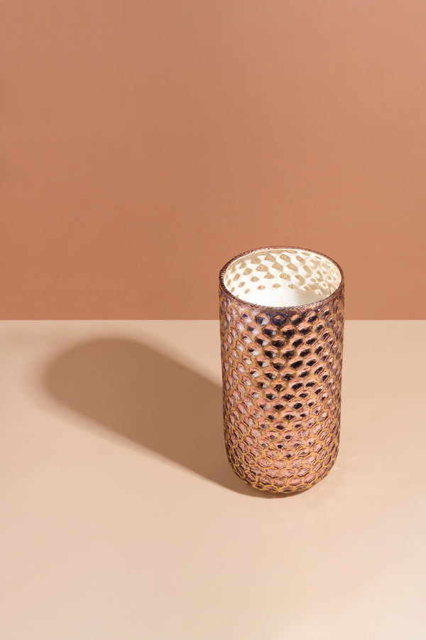 Honeycomb Large Cylinder | Rose Gold | Scented Candle