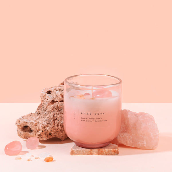 Pure Love Candle - Crystal Energy | Rose Quartz – Doft Candles