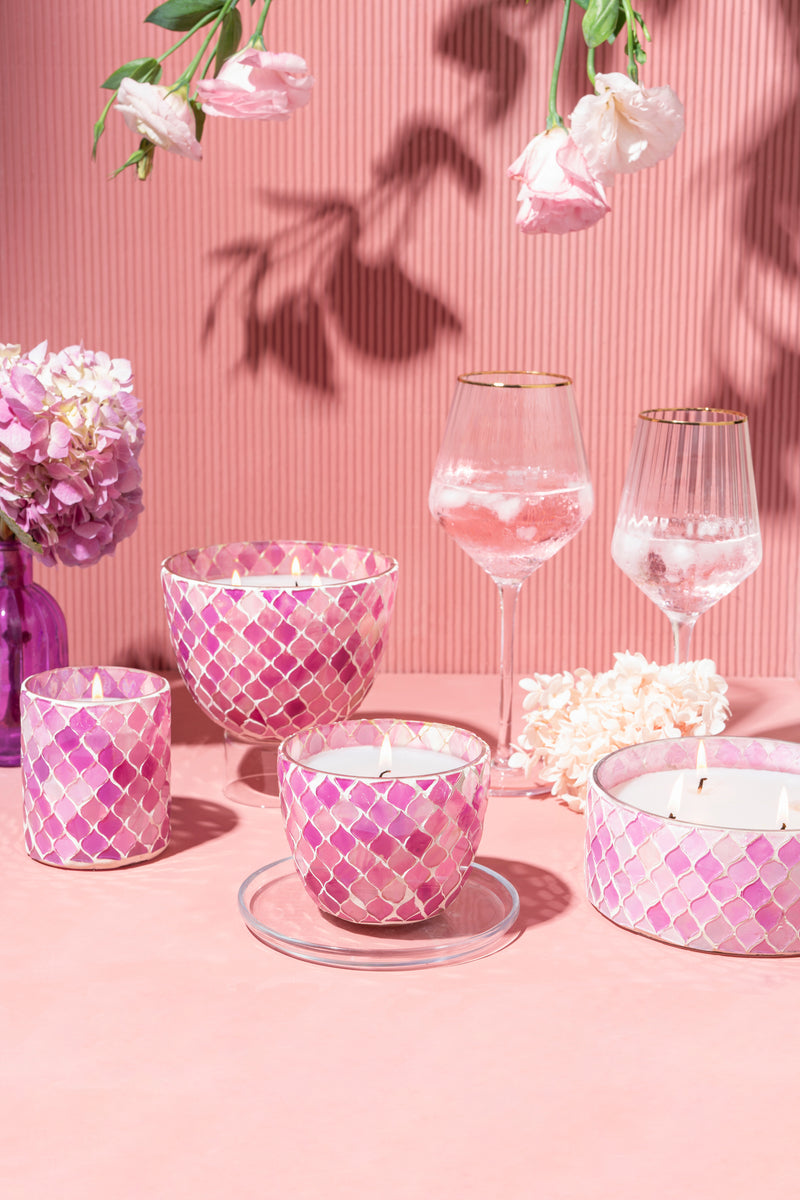 The Mosaic Collection Set | Pink | Scented Candles